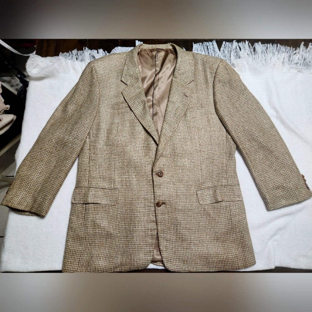 Hickey Freeman Neiman Marcus Brown Tailored Suit Jacket - Men's 46L